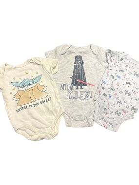 Star Wars One-Piece Bodysuit Bundle- 0-3m